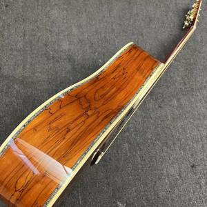 Tùy chỉnh bào ngư khảm rottenwood Maple gỗ 41 inch D loại Acoustic Guitar đầy đủ bào ngư ràng buộc với biểu tượng tùy chỉnh trên - Product Image 5