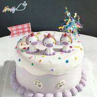 Ingredientes Comestibles para Decoración de Pasteles, Adornos de Azúcar en Forma de Unicornio 3D, Listos para Enviar, Disponibles en Stock, Comestibles para Cumpleaños Infantiles