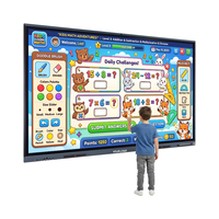 Tableau numérique interactif 55 65 75 85 86 98 100 110 pouces pour salle de classe et salle de séminaire avec écran tactile
