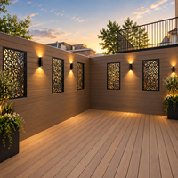 Kit complet de terrasse composite, design moderne, étanche, en composite bois-plastique, avec gaufrage 3D, pour extérieur et jardin
