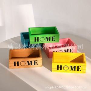 Retro Wooden <b>Succulent</b> Flower <b>Pot</b> Rectangular Box Solid Wood Bonsai Planter Home Indoor Use - Product Image 3