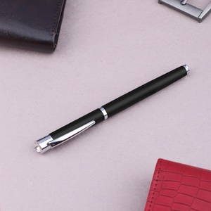 Plastic Black Gel <b>Pens</b> Set with Matt Frosted Finish Wholesale Custom Logo Colored Advertising Promotional Gift Gel Ink <b>Pen</b> - Product Image 2