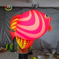 Accesorios de escenario LED techo colgante animales marinos modelo inflable Nemo Fish
