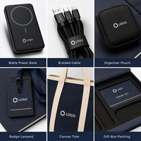 Kit de Regalo Personalizado con Logotipo para Ferias Comerciales: Batería Externa, Obsequio para Eventos Corporativos, Bolso de Recaudación de Clientes, Cordón para Credencial, Cuaderno - Proveedor