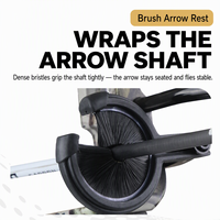 Repose-flèches à brosse pour tir à l'arc, réglable à 360 degrés, en poils PE noirs, pour arc à poulies et arc classique, pour le tir sur cible