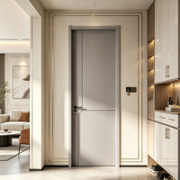 Nouvelle porte intérieure moderne pour chambre et salon, design étanche, en MDF peint, panneau massif en bois, insonorisée et ignifuge