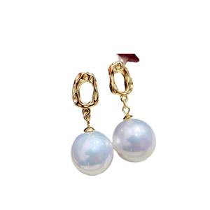 Aretes de Plata S925 con Base Vacía para Perlas, Accesorios de Joyería en Plata Negra con Cuentas Redondas de 9-15mm, Aretes Colgantes de Moda-22063 - Product Image 5