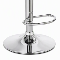 Tabouret de bar moderne JOHOOFURNITURE en cuir PU gris clair, matelassé carré, ergonomique, réglable, avec structure métallique pivotante pour bar à domicile
