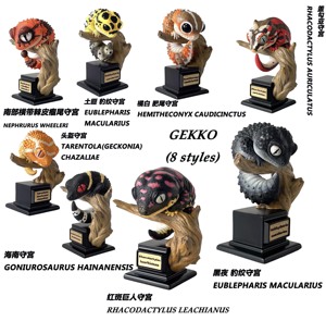 Statue Gekko en résine personnalisée Huit styles d'animaux rampants Thème de personnages d'art pour la collection d'ornements Livré dans une boîte cadeau - Product Image 5