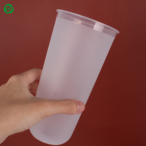 Kundenspezifisch Bedruckter Matter Durchscheinender Plastikbecher 500ml 700ml Frosted U-Form <span class=keywords><strong>CHABBY</strong></span> Becher 90mm PP Getränkeverpackung - Product Image 5