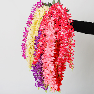 Flor Artificial montada en la pared Flor de plástico encriptada Decoración de la boda Simulación Wisteria Tailandia Orquídea <span class=keywords><strong>colgante</strong></span> - Product Image 2