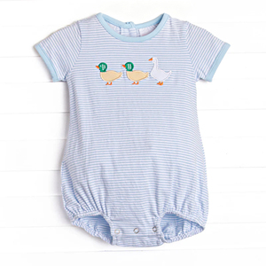 Combinaisons pour petites filles avec imprimé canard colvert personnalisé, barboteuse bébé, tenues assorties pour sœurs, vente en gros, styles de vêtements pour enfants de boutique - Product Image 3