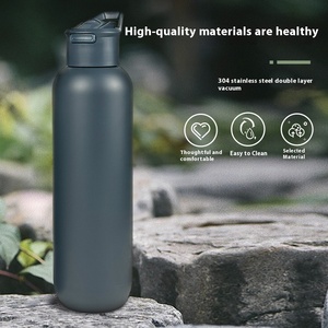 Modern Outdoor Portable Sports Kettle 304 Stainless Steel Double-Layer Vacuum Insulation Cup New Stainless Steel Mountaineering - Product Image 6