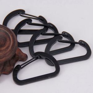 Custom Engraved Logo Matt Black Portable Lightweight <b>Snap</b> Spring <b>Hook</b> Mini Aluminum Alloy D Shaped Metal Carabiner Clip for - Product Image 4