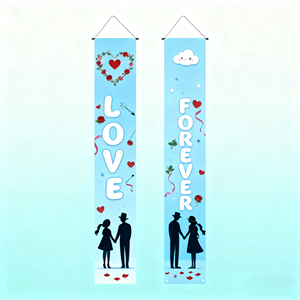 Decoración de Corazón Personalizada para Parejas, de Poliéster Digital Ecológico, con Eslogan de Bendición, Romántica y Festiva para el Día de San Valentín - Product Image 6