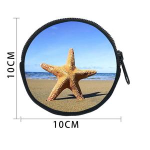 Custom logo Mini Round Zipper Pouch Sublimation Blank Kids <b>Small</b> Neoprene <b>Coin</b> <b>Purse</b> Wallet - Product Image 5
