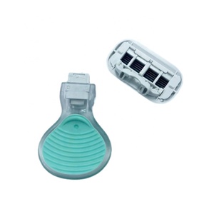 Maquinilla de afeitar de seguridad para Bikini, la mejor maquinilla de afeitar desechable de cinco hojas para <span class=keywords><strong>mujer</strong></span>, mango de goma a granel, maquinilla de afeitar femenina, impermeable para Bikini - Product Image 3