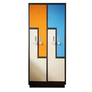 Thể dục thể thao thép phòng tập thể dục tủ khóa với 4 cửa lưu trữ kim loại L <span class=keywords><strong>Z</strong></span> hình tủ quần áo tủ khóa - Product Image 2