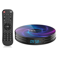 Boîtier TV Android 9.0 intelligent HK1 MAX Plus Rockchip RK3368 Pro Octa Core, personnalisable OEM, lecteur multimédia intelligent HK1MAX 4 Go de RAM, WIFI, BT, 4K