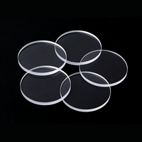 Plaque acrylique transparente PMMA, disque rond de 2 mm d'épaisseur, plaque de verre organique, feuille de plastique PVC, lentille de lampe torche ronde