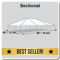 Celina — tente canopée de fête, en toile, permanente, pour l'extérieur, 40 pieds x 60 pieds (12 m x 18 m)