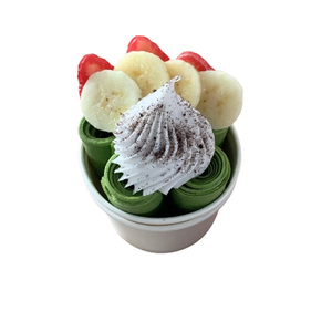 Modèle alimentaire de 8,5 cm de diamètre pour coupes de dessert, rouleaux de yaourt, rouleaux de crème glacée, aux saveurs banane, fraise, crème fouettée, matcha et thé vert, accessoires - Product Image 1