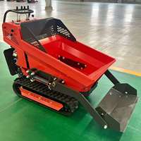 Mini-chargeur sur chenilles autoporteur avec pelle frontale, benne hydraulique, tout-terrain, pour jardin, ferme et construction