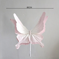 Papillon géant en papier réaliste autoportant, fleur artificielle décorative pour mariage, fête et rentrée scolaire, idéal pour vitrine