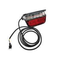 Feu arrière LED étanche et lumineux pour vélo électrique, feu stop combiné avec éclairage de plaque d'immatriculation pour E-bike