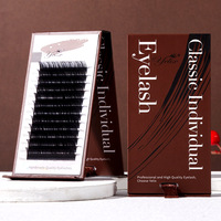 Extensions de cils individuelles mates en plumes, matériaux PBT, 0.18, Mega Volume, naturelles, longues, pour les yeux