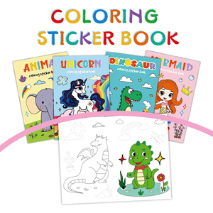 Ensemble de livres de coloriage et de dessin DIY pour enfants, thème fête de dessins animés, papier d'activités, cadeau pour enfants - Product Image 2