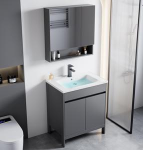 Cabinet <span class=keywords><strong>de</strong></span> toilette <span class=keywords><strong>de</strong></span> salle <span class=keywords><strong>de</strong></span> bain sur pied en pvc sur mesure bon marché pour hôtels, minimalisme personnalisé, vente en gros à bas prix - Product Image 3