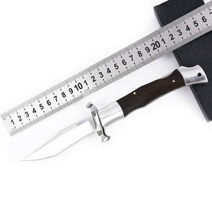 سكين EDC تكتيكي للدفاع عن النفس للاستخدام الخارجي، شفرة للصيد والتخييم متعددة الاستخدامات بمقبض خشبي للبقاء على قيد الحياة بصلابة عالية - Product Image 6