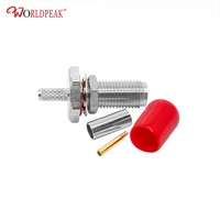 Connecteur femelle coaxial SMA RF RG316 étanche à montage traversant avec vis de 15 mm, sertissage droit pour câbles et connecteurs
