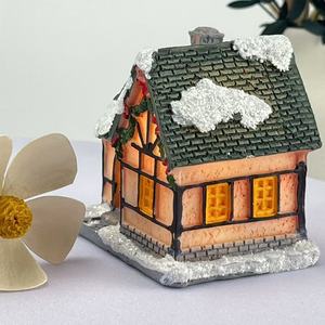 Décorations de Noël faites à la main, petite maison en résine, micro-paysage, cadeau de Noël, petite maison en résine, décoration de Noël - Product Image 2