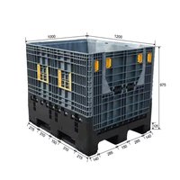 Hete Aanbieding Sinocube Polypropyleen Palletbox Inklapbaar Stapelbaar Nestbaar Recycleerbaar Zwaarbelastbaar Verzendcontainerkrat
