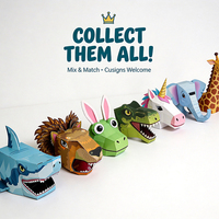 Kit de Máscaras de Animales 3D de Papel Personalizadas - Máscaras de Tiburón y León para Niños y Adolescentes, Disfraces para Fiestas, Personalizables OEM/ODM