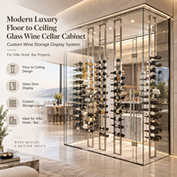 Système de rangement de vin sur mesure Minghou en acier inoxydable sous escalier, gain de place, pour projets de villas et résidences