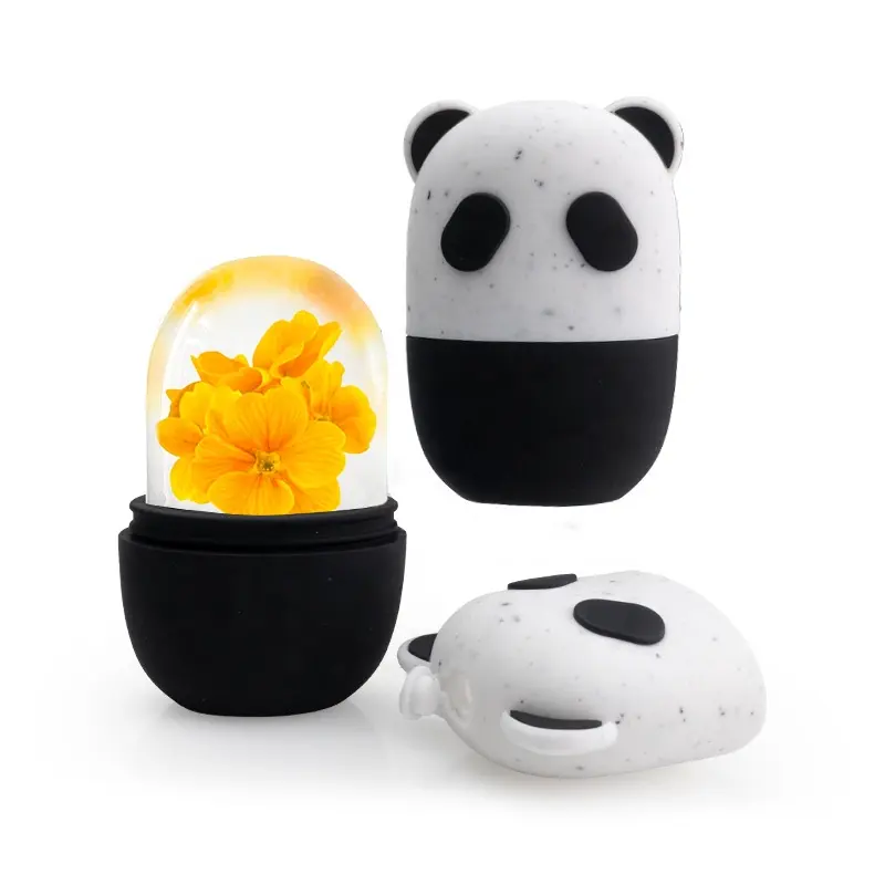 Newest Panda Shape Silicone Ice Cube Trays Ice Balls Face Massager Ice Molds For Face Skin Care Facial