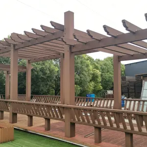 Открытый водонепроницаемый павильон деревянный пластиковый wpc pergola