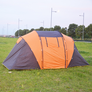 Tente tunnel familiale double couche Oxford pour 6 personnes, imperméable, robuste, avec deux chambres et un salon, pour le camping quatre saisons - Product Image 2