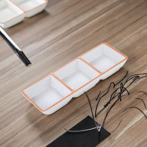 Mejor vendedor plato <span class=keywords><strong>de</strong></span> salsa <span class=keywords><strong>de</strong></span> soja rectangular <span class=keywords><strong>de</strong></span> 3 compartimentos para sushi - Product Image 4