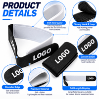 Sangle de ski personnalisée avec logo, fermeture auto-agrippante, rembourrage EVA, réutilisable, réglable, organisateur de câbles pour équipement de snowboard et de sports d'hiver