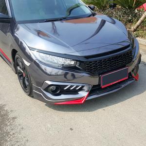 Alerón delantero, faldones laterales, difusor de parachoques trasero para Honda Civic 2016-2017 10ª generación, kit de carrocería, accesorios para coche - Product Image 1