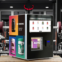 Mesin Penjual Kopi & Protein Shake Mini Desktop Layar Sentuh 18,5 inci Efisien, Fungsi Pembersihan Otomatis, Mendukung 4G/Wi-Fi