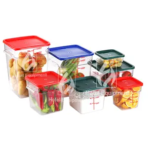Kotak penyimpanan makanan plastik transparan dengan tutupnya kedap udara, Freezer & kulkas wadah aman