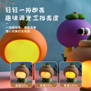 Mushroom <b>Night</b> <b>Light</b> Tap Control Led Multicolored Portable Desk Lamp For Bedroom Bedside Use - Product Image 1