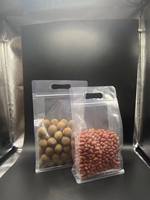 Sachet à fond plat horizontal, à huit soudures latérales, avec fermeture éclair, transparent, pour aliments et bonbons
