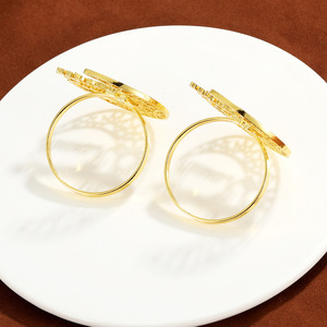 Nouveau <span class=keywords><strong>Ramadan</strong></span> lune rond de serviette or métal diamants boucles de serviette pour la décoration du <span class=keywords><strong>Ramadan</strong></span> - Product Image 3