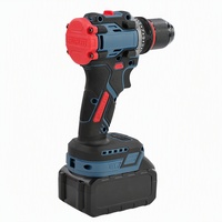 Perceuse à percussion industrielle sans fil 21V, moteur sans balais, lithium-ion, couple maximal 40Nm, vitesse variable, ensemble de perceuse avec 2 batteries et chargeur